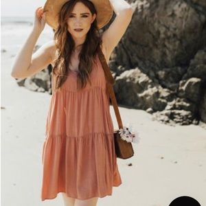 CJLA Sloan dress - vintage coral